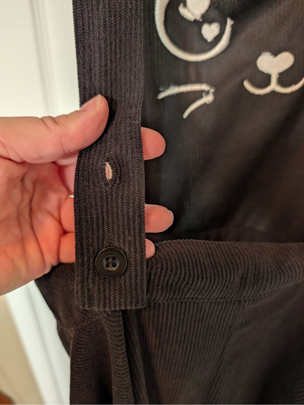 ROMWE Black Cat Pinafore Skirt with Pink Ear Accents - Picture 3 of 4